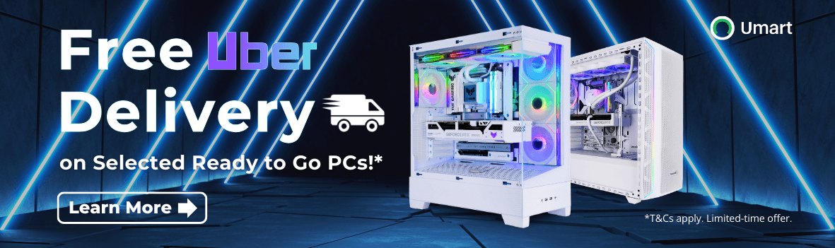 Free 1 -3 Hours Uber Delivery on Selected Ready to Go PCs