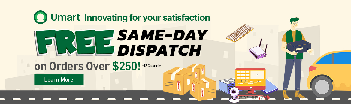 Free Same-Day Dispatch on Orders Overs $250 with 2+ Items