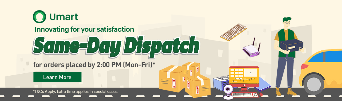 Same-Day Dispatch for orders placed by 2:00 PM (Mon-Fri)