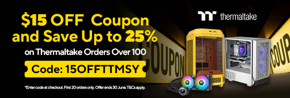 Use Code '15OFFTTUM' to Save an Extra $15 on Thermaltake Orders Over $100. First 80 Orders Only!