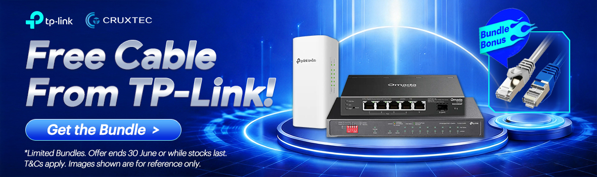 Bundle Up & Get a Free Cruxtec Cat7 Cable on Select TP-Link Switches Bundles