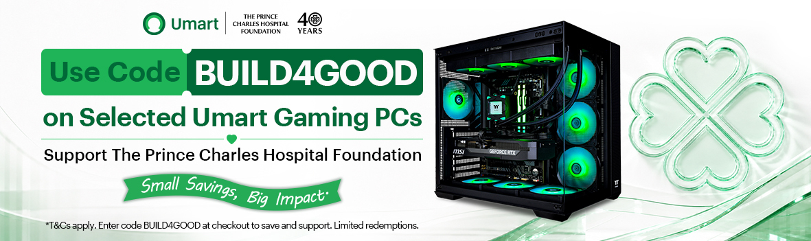 Use Code BUILD4GOOD on Select Ready-to-Go PCs & Support a Great Cause