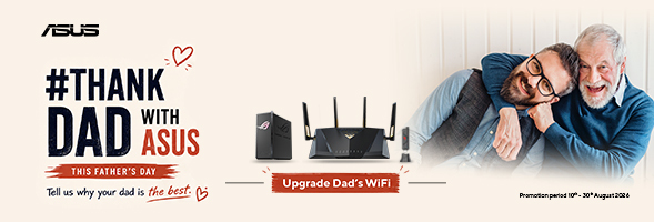 Give Dad Faster WiFi – Save Up to $250 on ASUS Networking Devices