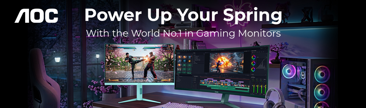 Power Up Your Spring | Save Up to $200 on AOC Monitors