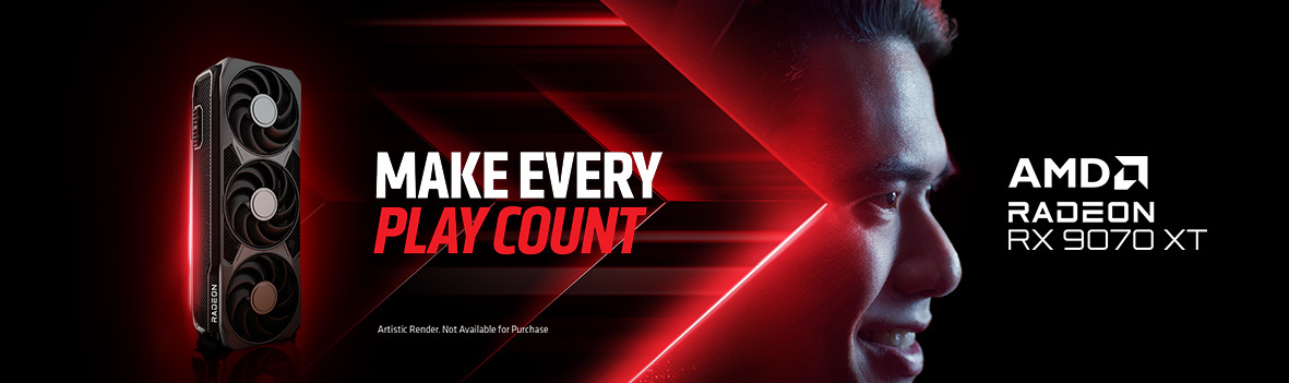 Make Every Play Count with AMD Radeon™ RX 9070 XT Graphics Cards