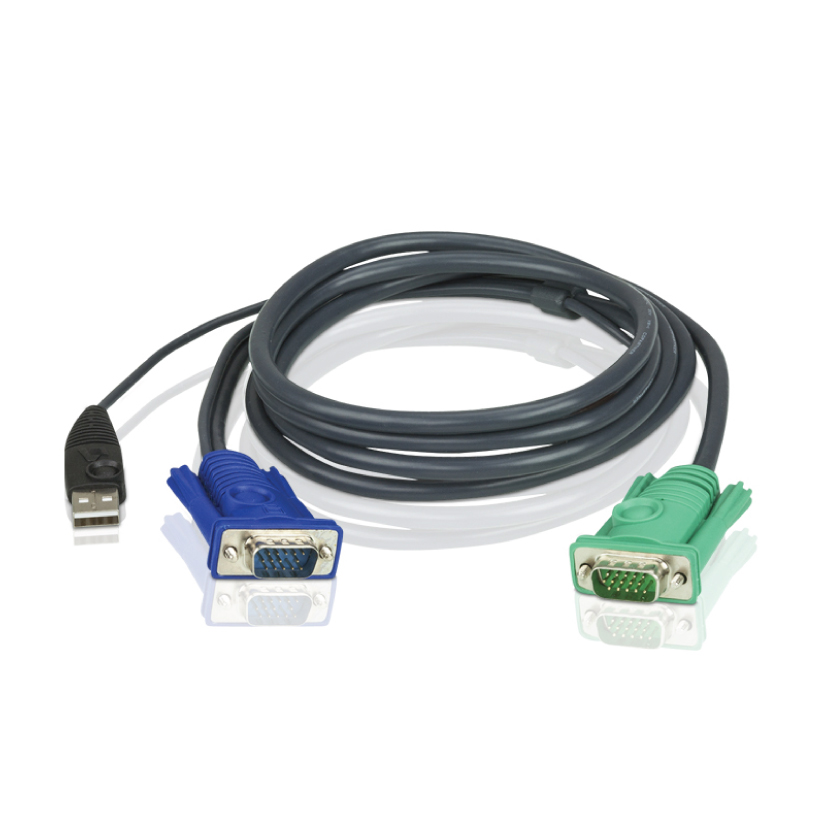 Aten 2L-502U KVM Cable SPHD15M - USB A M, HD15M 1.8m