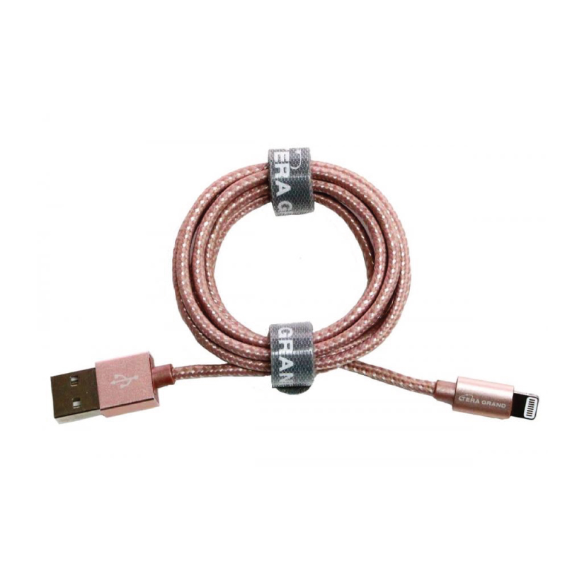Tera Grand(Apple MFi Certified) Lightning to USB Braided Cable Aluminum Housing, 4 Feet /1.2M RoseGo