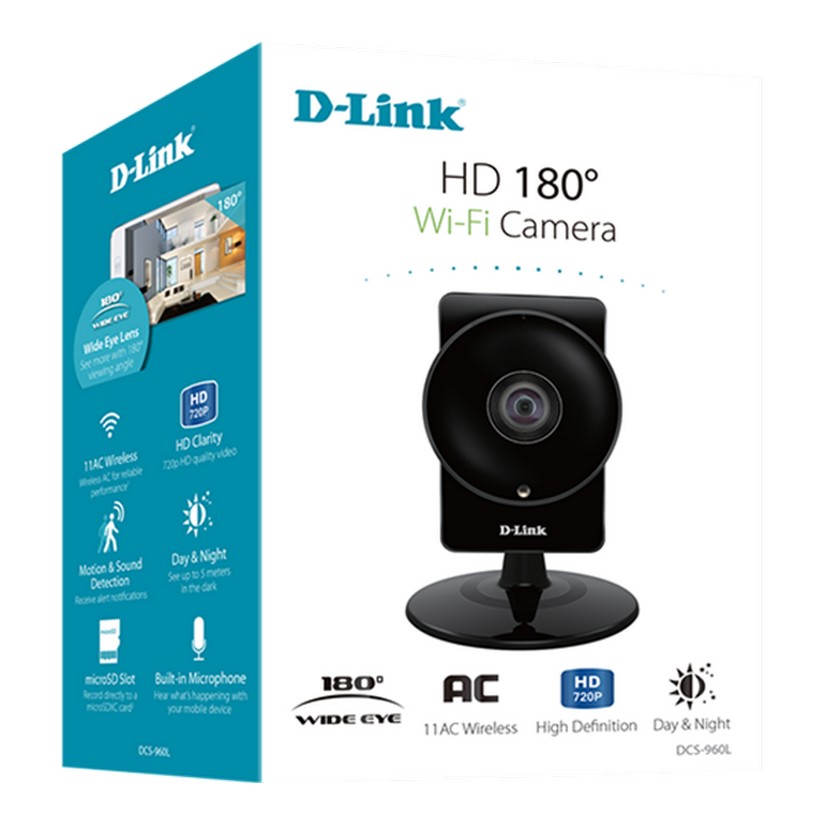 D-Link DCS-960L HD Ultra-Wide View Wi-Fi Camera