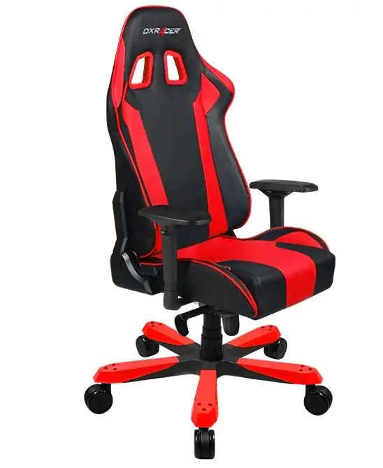 DXRacer King (KS06) Series Gaming Chair, Neck/Lumbar Support - Black & Red