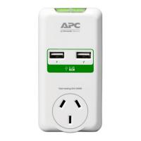 APC Essential SurgeArrest 2 Outlets Wall Mount with Dual USB Ports (5V/2.1A), 230V Australia