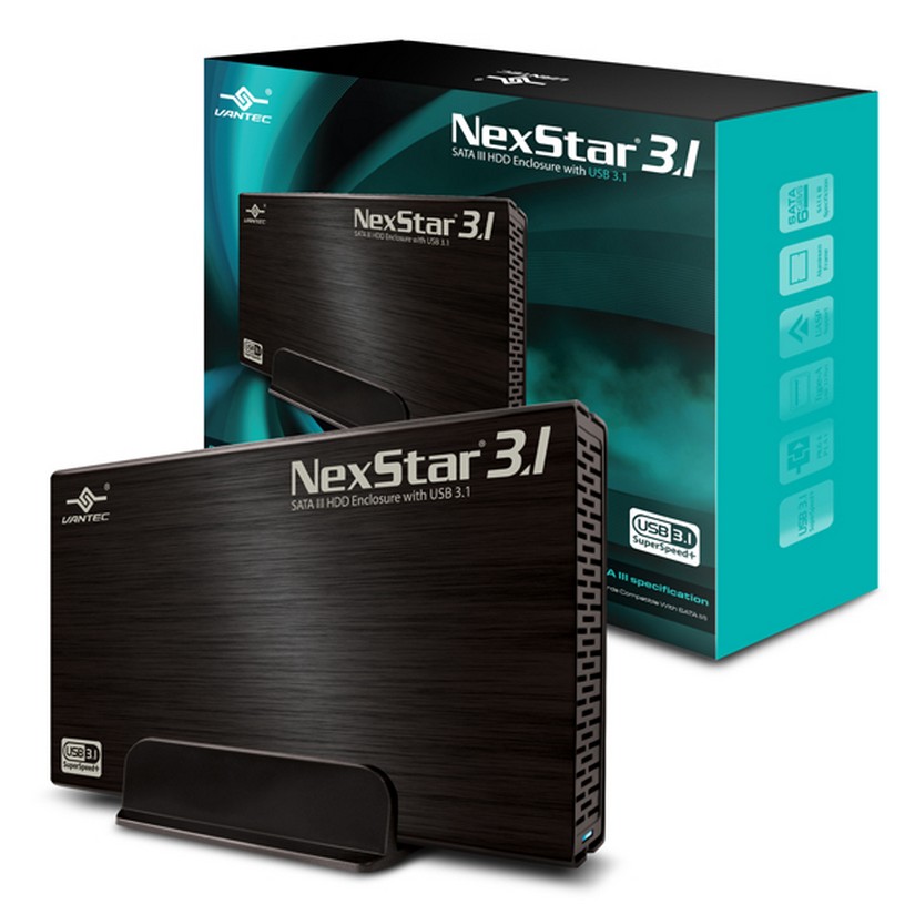 Vantec NST-370A31-BK NexSTar 3.5in SATA6GB/s to USB3.1 Gen II Type A Enclosure