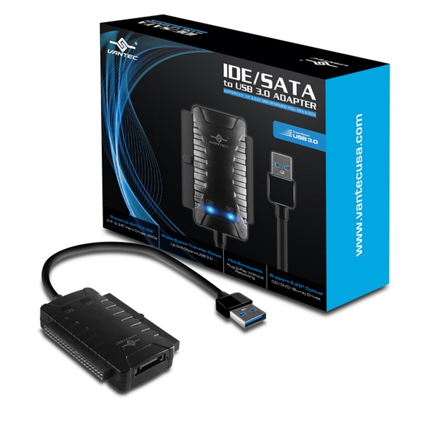 Vantec NexStar CB-ISA225-U3 - IDE/SATA TO USB 3.0 AdapterHDD Capacity up to 8TB