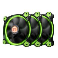 Thermaltake Riing 12 Green High Static Pressure LED Radiator 120mm Fan (3 Fans Pack)