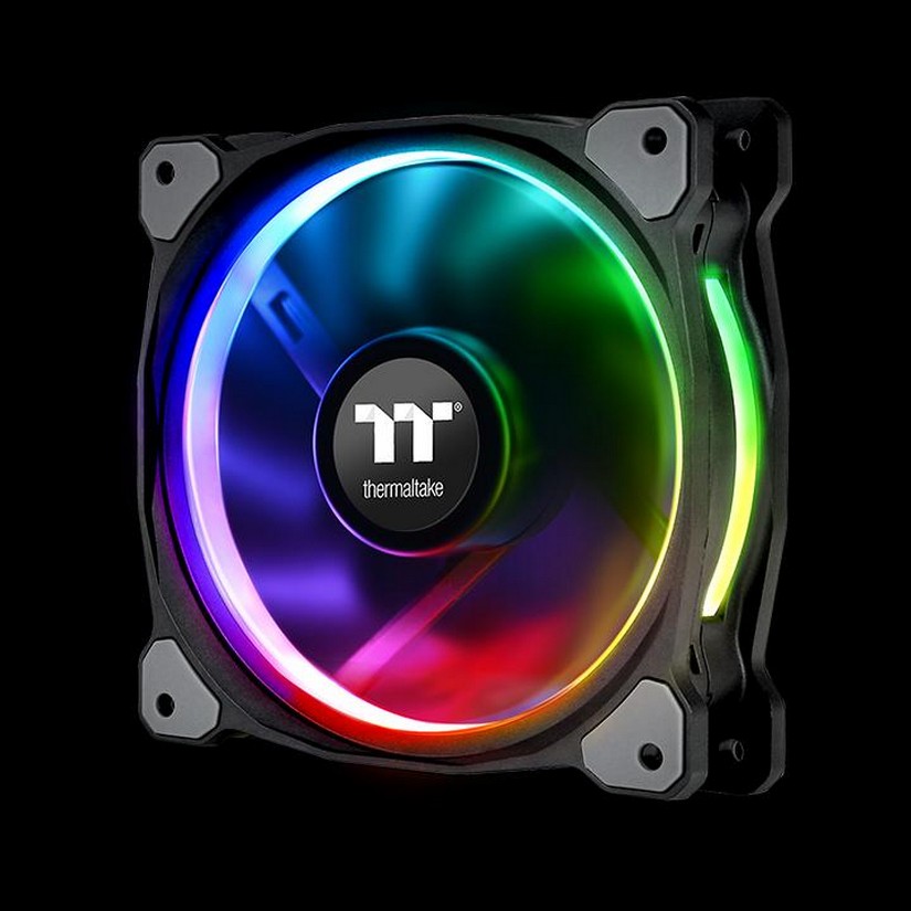 Thermaltake Riing Plus 14 TT Premium Edition 140mm LED RGB Fan   3 Fan Pack   CL F056 PL14SW A
