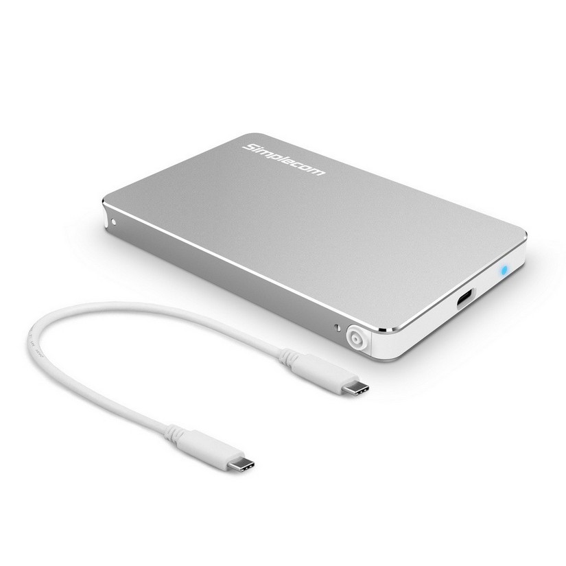 Simplecom Tool Free 2.5inch SATA HDD/SDD to USB 3.1 Enclosure (SE219 Silver)