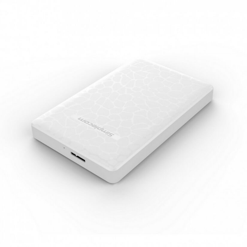 Simplecom SE101-WH Tool Free 2.5in SATA to USB 3.0 HDD/SSD Enclosure White