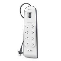 Belkin BSV804AU2M 8-OUTLET USB SURGE PROTECTOR/POWER BOARD (2.4A)