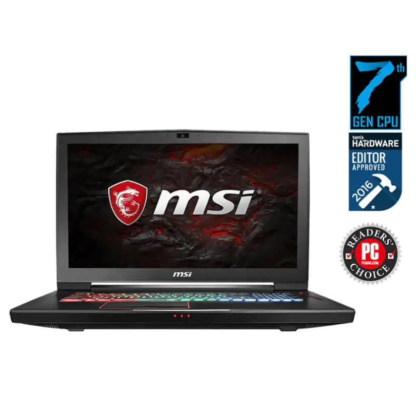 MSI Titan Pro Gaming HDD i7-7820HK GTX1080 512GB SSD 1TB HDD 32GB  RAM W10H Laptop (GT73VR 7RF-692AU)