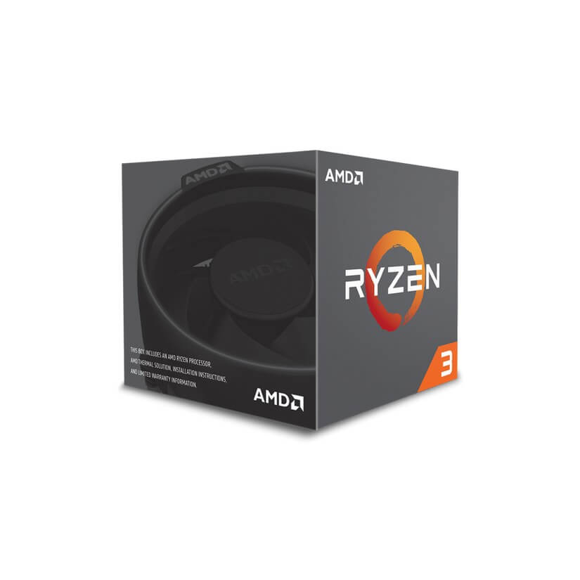 AMD Ryzen 3 1200 4-Core Socket AM4 3.1GHz CPU Processor with Wraith Stealth Cooler (YD1200BBAEBOX)