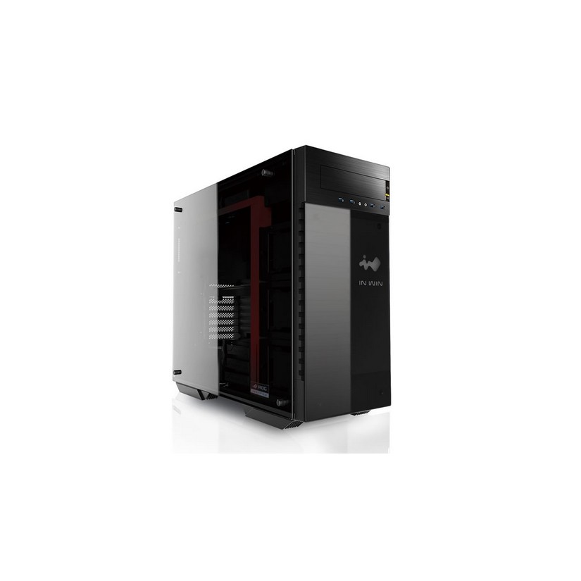 Inwin 509 Black Red SECC Tempered Glass WaterCooling Ready Gaming Chassis
