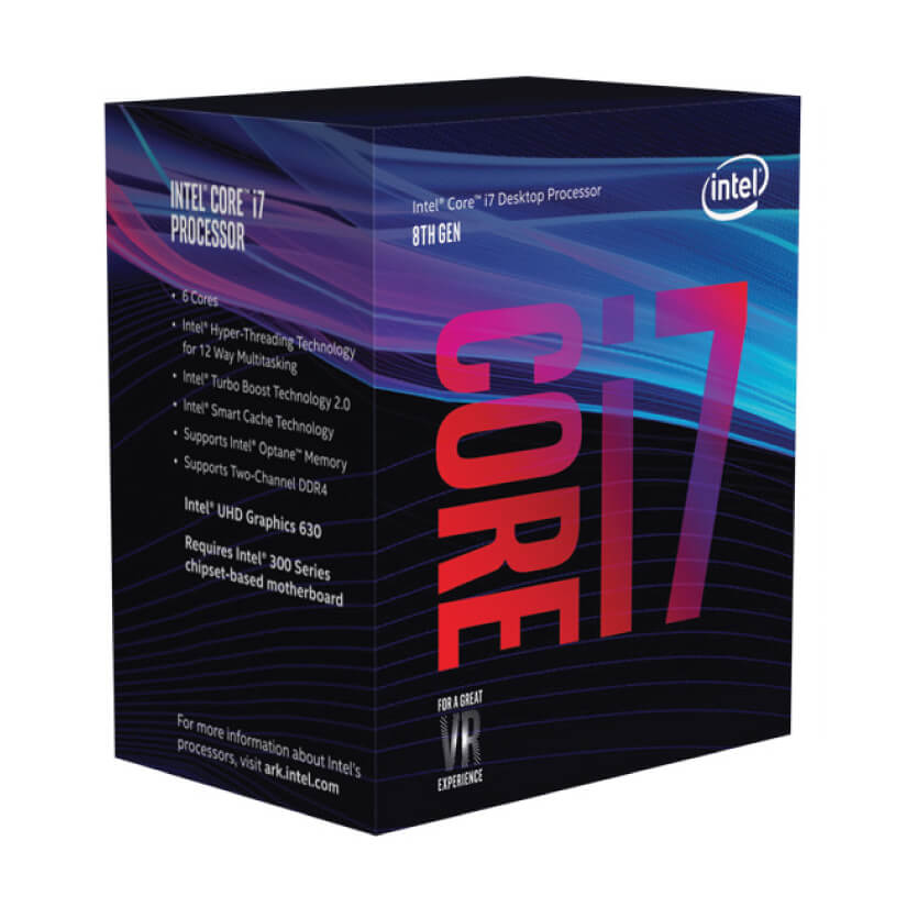 Intel Core i7 8700K Six Core LGA 1151 3.7 GHz CPU Processor
