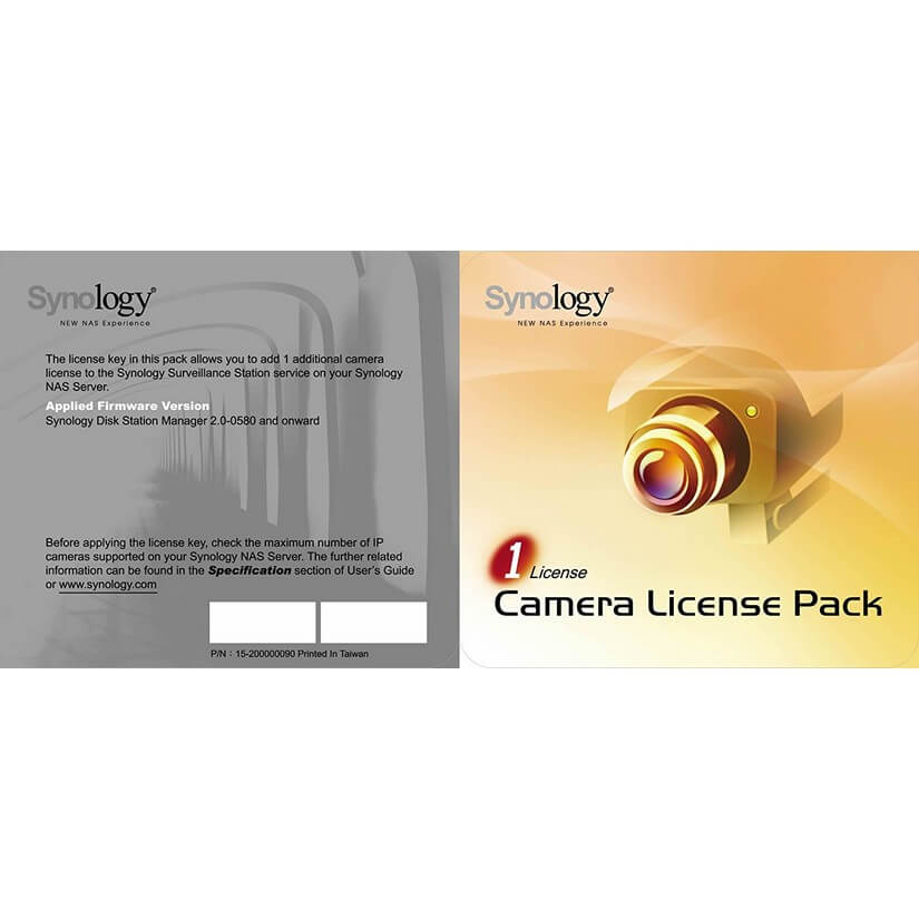 Synology Camera License Pack For Synology NAS - 1 Additional License