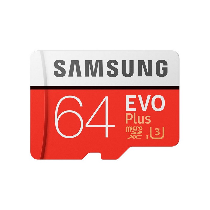 Samsung 64GB Micro SDXC Evo Plus 100MB/s W60MB Class 10 with adapter