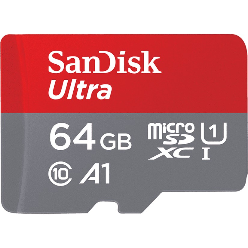 SanDisk 64GB MicroSDXC UHS-I Memory Card with Adapter