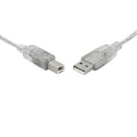USB 2.0 Cable Type A to B M/M Transparent - 2m