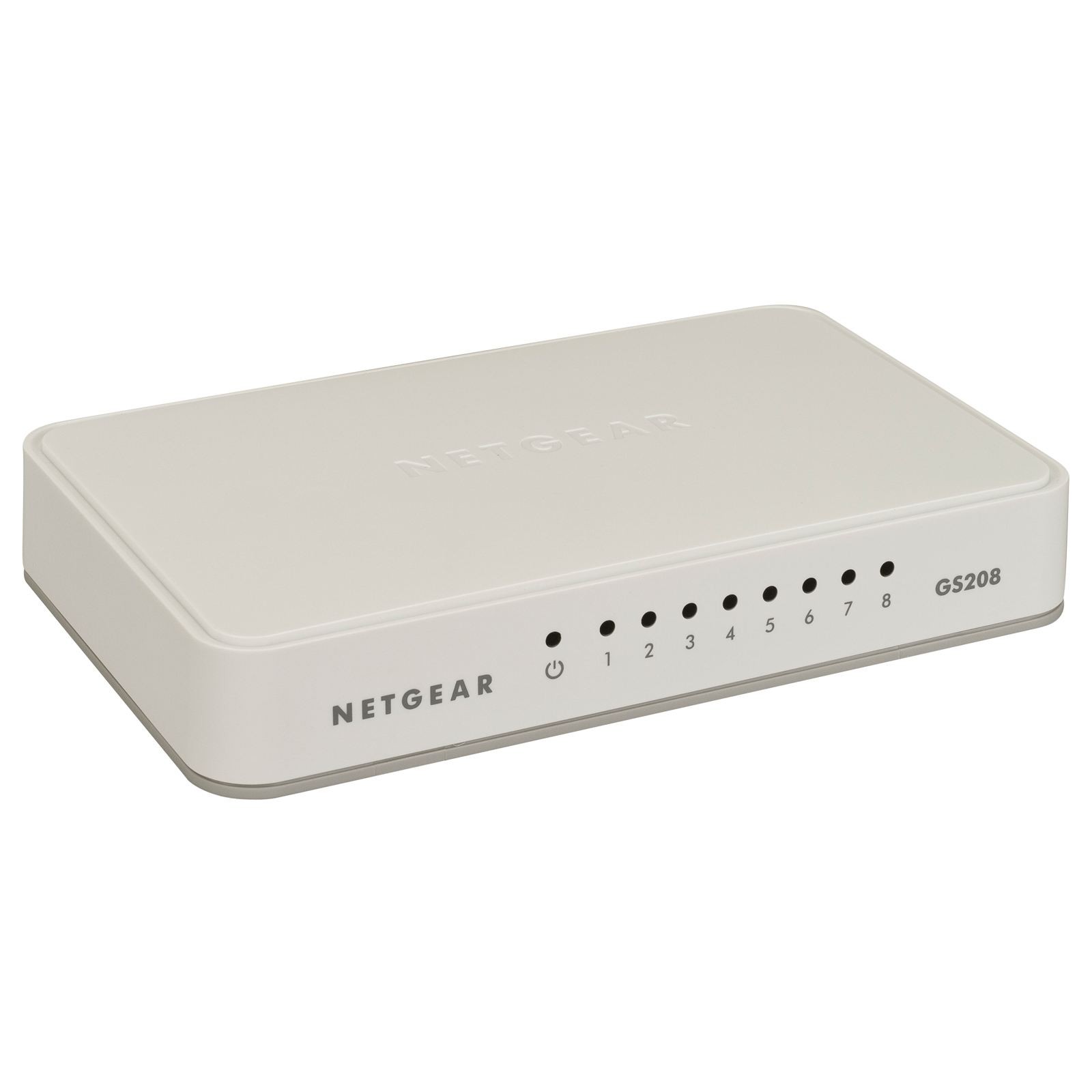 Netgear GS208 8-Port Gigabit Unmanaged Switch with AC Adapter