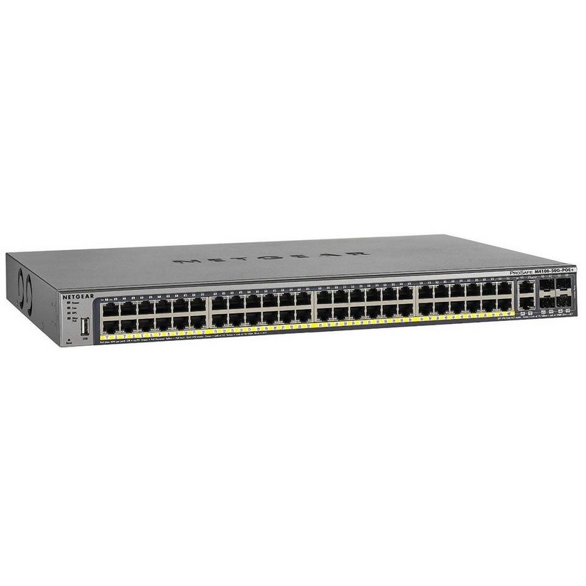 Netgear GSM7248P-100AJS NETGEAR GSM7248P 48-Port Gigabit Ethernet POE+ Layer 2+ switch with 4x SFP