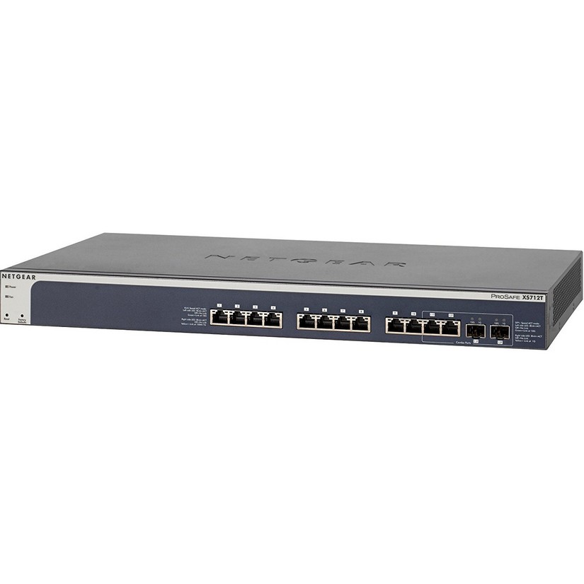 NETGEAR XS712T ProSAFE 12-Port 10G Smart Switch with 2x SFP+ compo ports