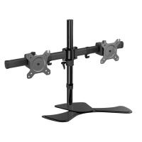 VisionMount Free Standing Dual LCD Monitors Support up to 27in Tilt -15/+15° Rotate 360° (VM-LCD-MP320S)