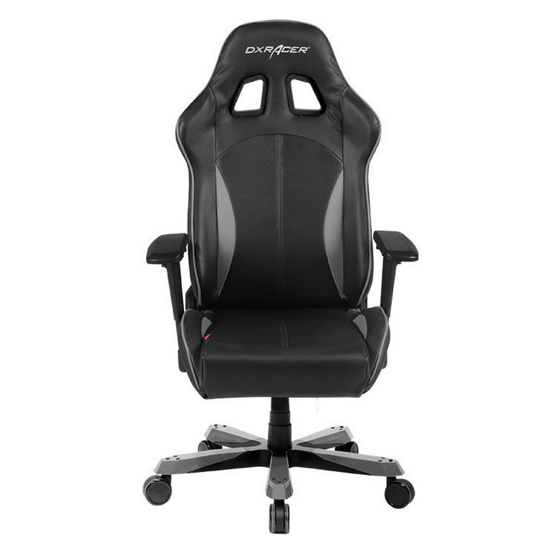 DXRacer KS57 King Series Gaming Chair Neck/Lumbar Support - Black & Carbon Grey