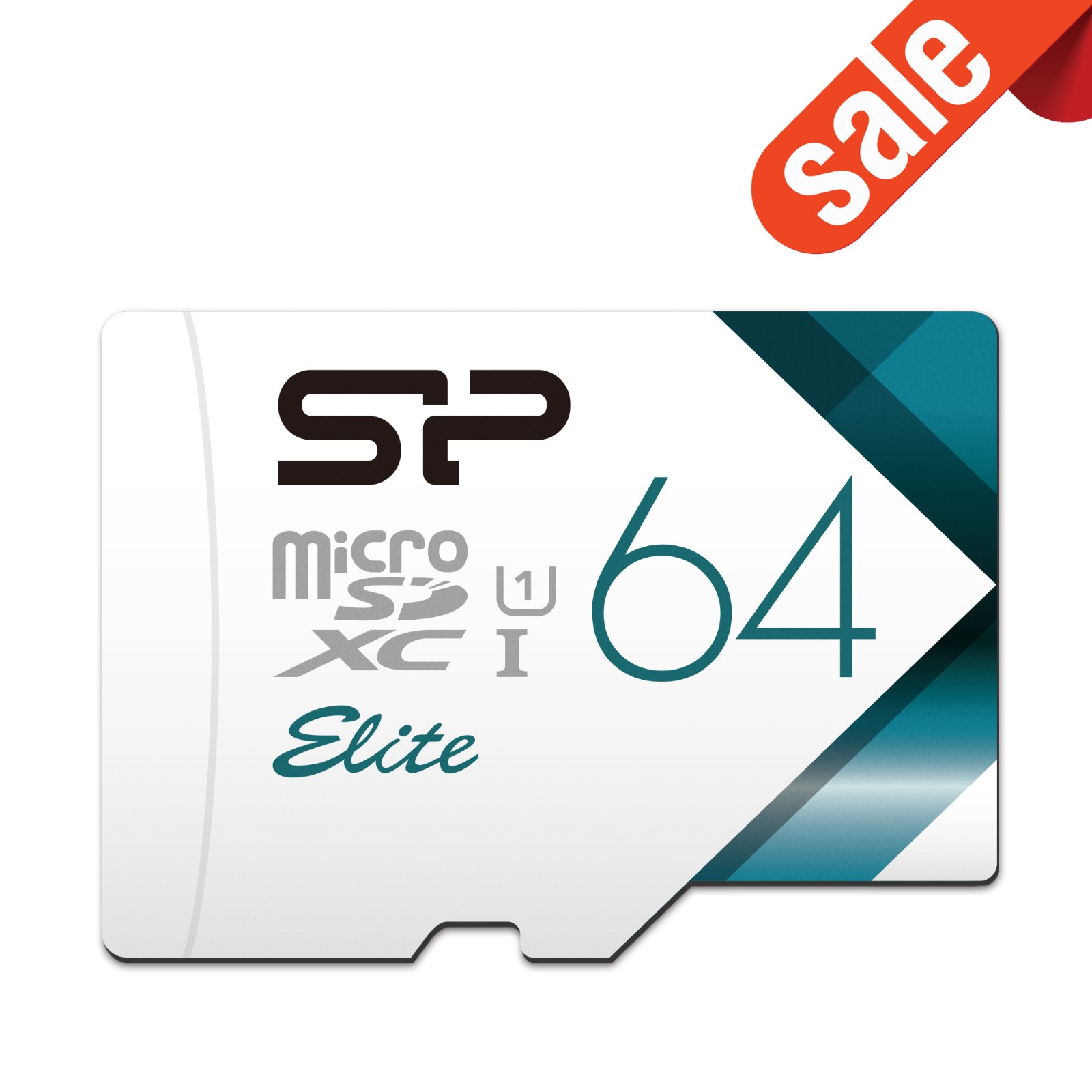 Silicon Power Elite 64GB microSDXC UHS-1 Memory Card (with Adapter)