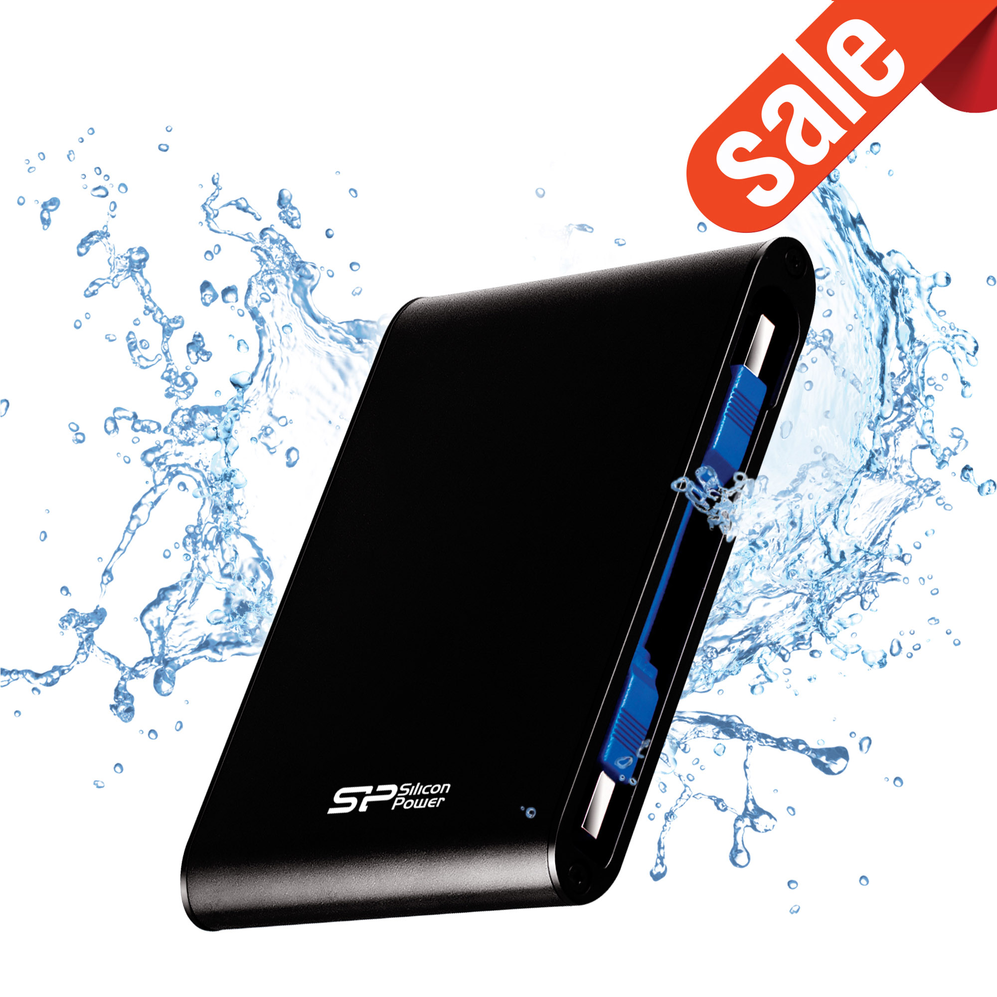 Silicon Power 1TB A80 Shockproof & IPX7 Waterproof,Pressure Resistance External Hard Drive-Black(USB 3.0) for PC,MAC,XBO