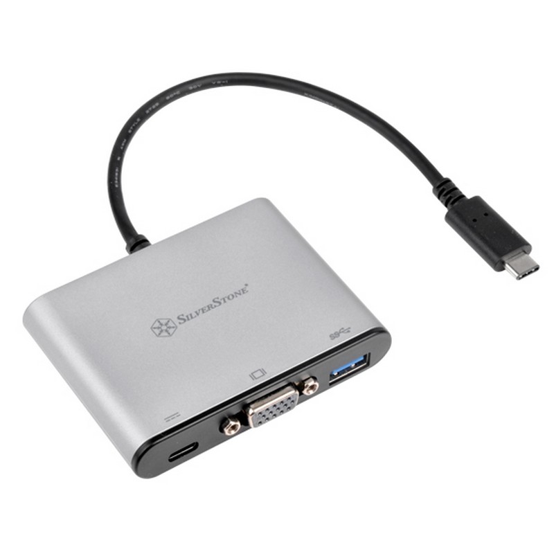 Silverstonne EP06C USB3.1 Type C Gen 1 to VGA, USB 3.1 Type A, USB Type C Charging Port (SST-EP06C)