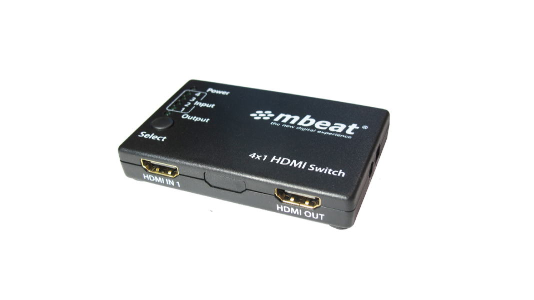 MBeat 4 Port Mini HDMI Switch w Remote