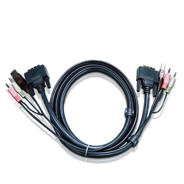 Aten DVI KVM Cable with Audio 1.8m