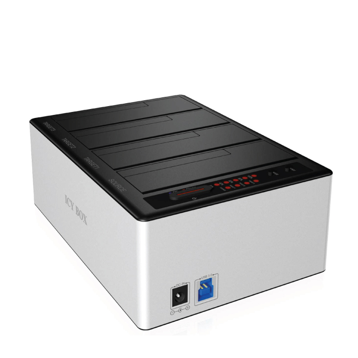 ICY BOX (IB-141CL-U3) Docking/Clone Station (4-Bay, HDD, SATA, USB 3.0)