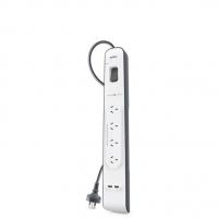 Belkin BSV401AU2M 4 Outlet with 2M Cord with 2 USB Ports (2.4A)