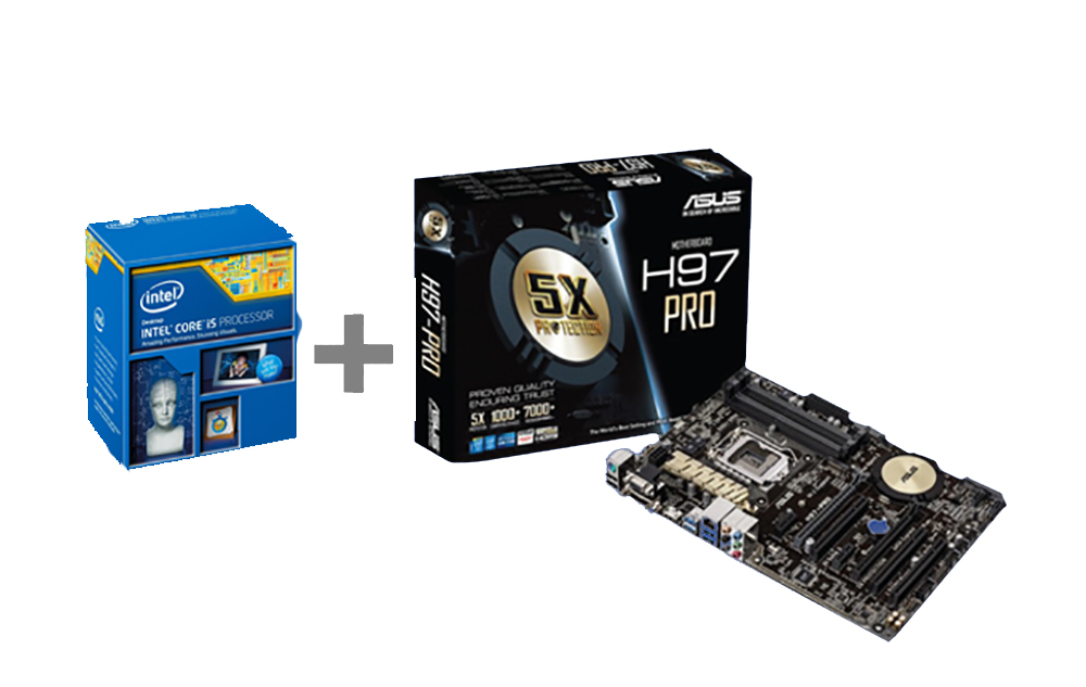 Intel i5 4460 CPU + Asus H97-PRO Motherboard Combo