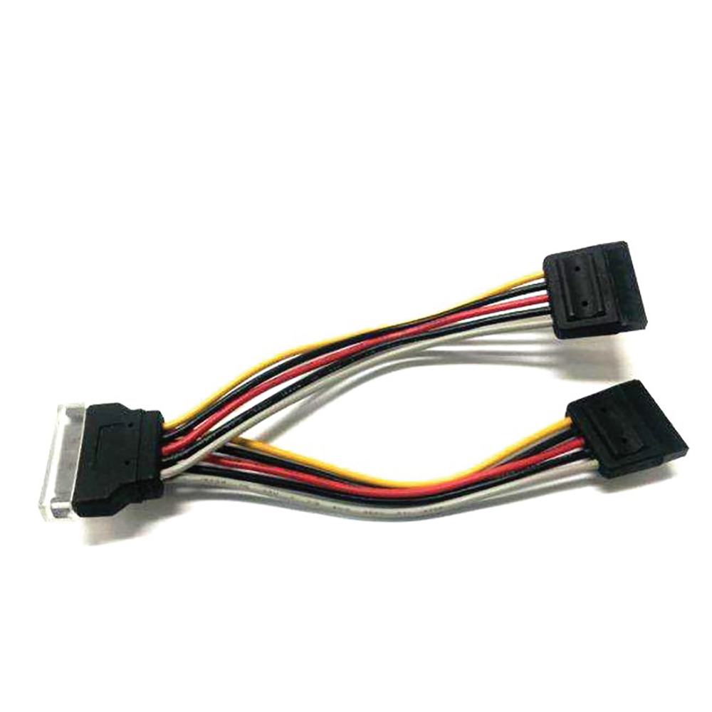 SATA Power to SATA Power Splitter Cable 1 x 15 pin M - 2 x 15 pin F 15cm