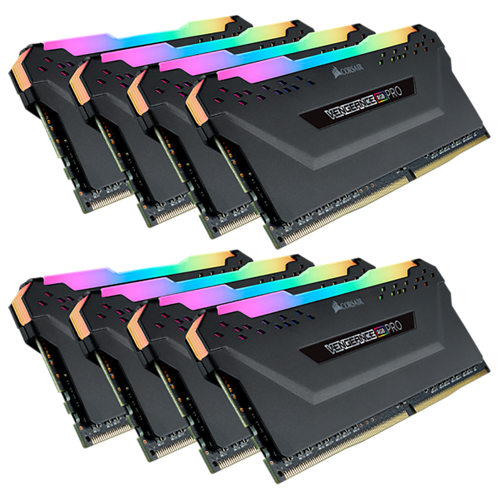 Corsair Vengeance Pro RGB 64GB (8x8GB) C16 3000MHz DDR4 RAM (CMW64GX4M8C3000C15)