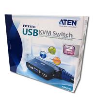 Aten CS62US Petite 2 port USB KVM Switch w/Audio 0.9m cable built in