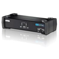 Aten CS1762A-AT-U 2 Port USB DVI KVMP Switch w/ USB 2.0 Hub and Audio - Cables Included