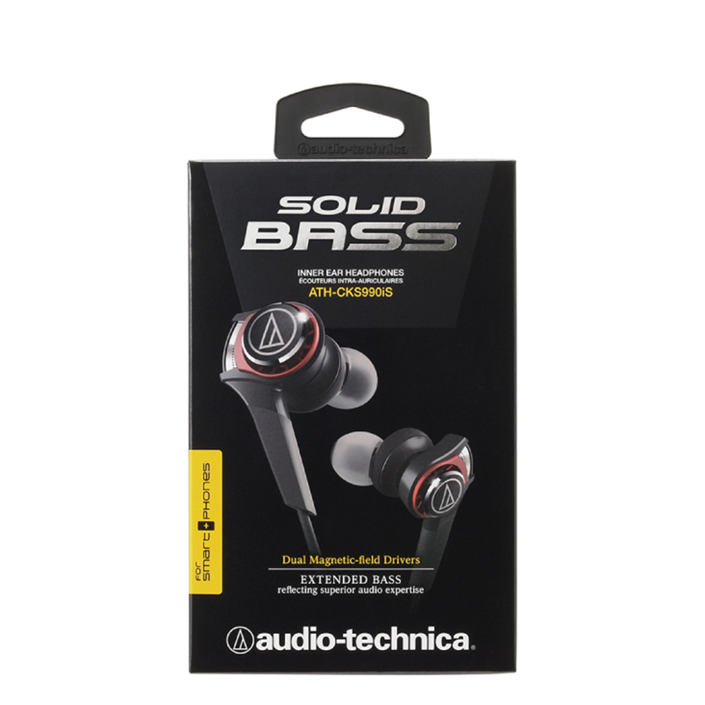 Audio-Technica ATH-CKS990iS Solid Bass In-Ear Headphones & Smartphone control