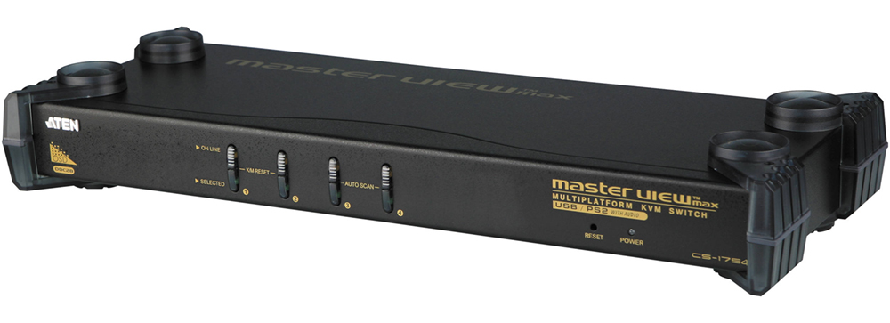 Aten CS1754 4 Port PS/2 / USB / VGA / Audio KVM Switch