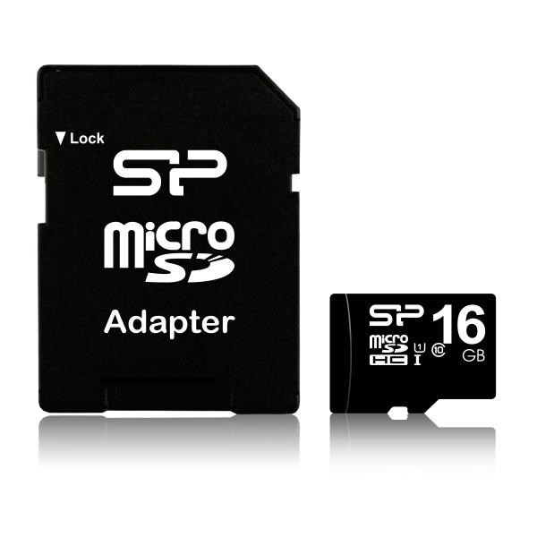 Silicon Power 16GB microSDHC Class 10 (with Adapter)