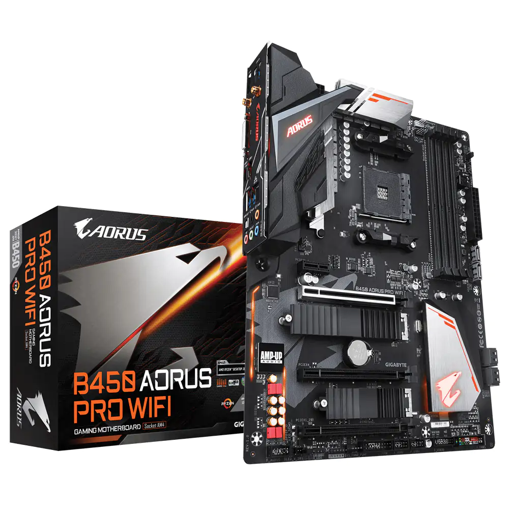 Gigabyte B450 Aorus Pro WIFI AM4 ATX Motherboard (GA-B450-AORUS-PRO-WIFI)